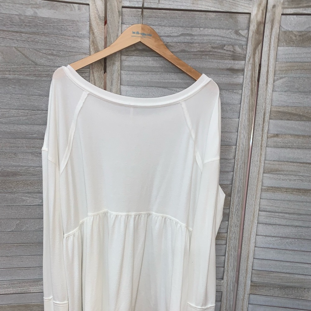 Free People Cream Long Sleeve Top - Picture 4 of 4
